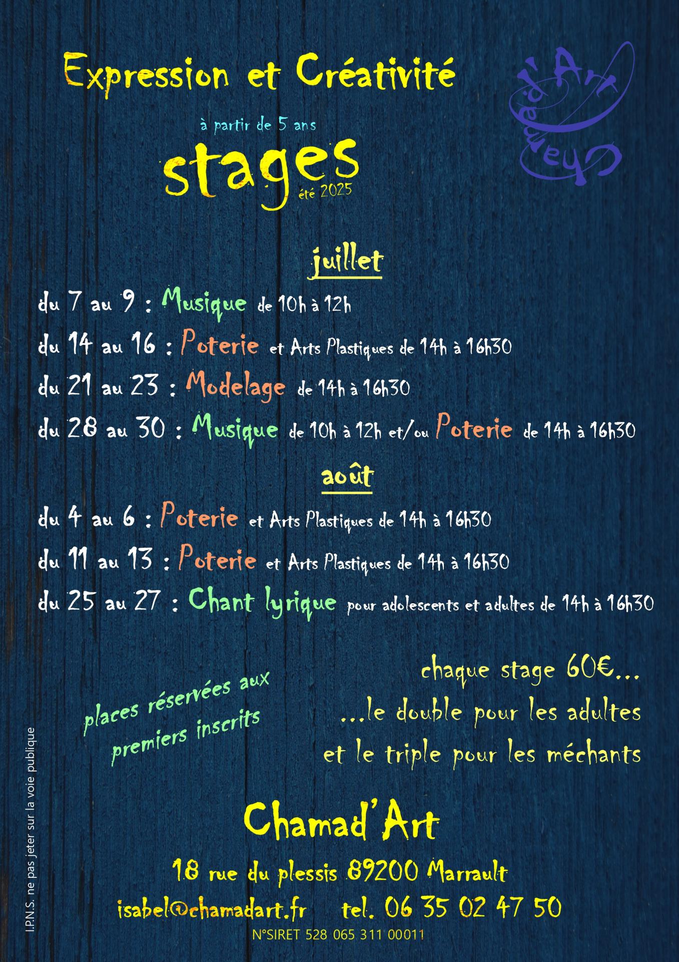 Stages ete 2025 maj
